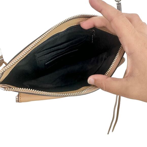 Rebecca Minkoff Leo Envelope Crossbody Bag Tan - Picture 6 of 6